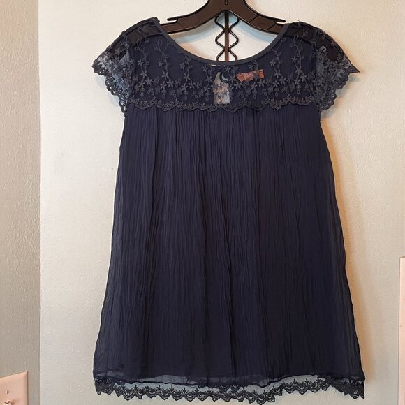 Carla Conti Blue Embroidered Top - Picture 1 of 12